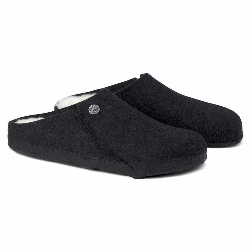 Clogsy Birkenstock Zermatt Wool/Shearling Panske Čierne | SK 376QMA